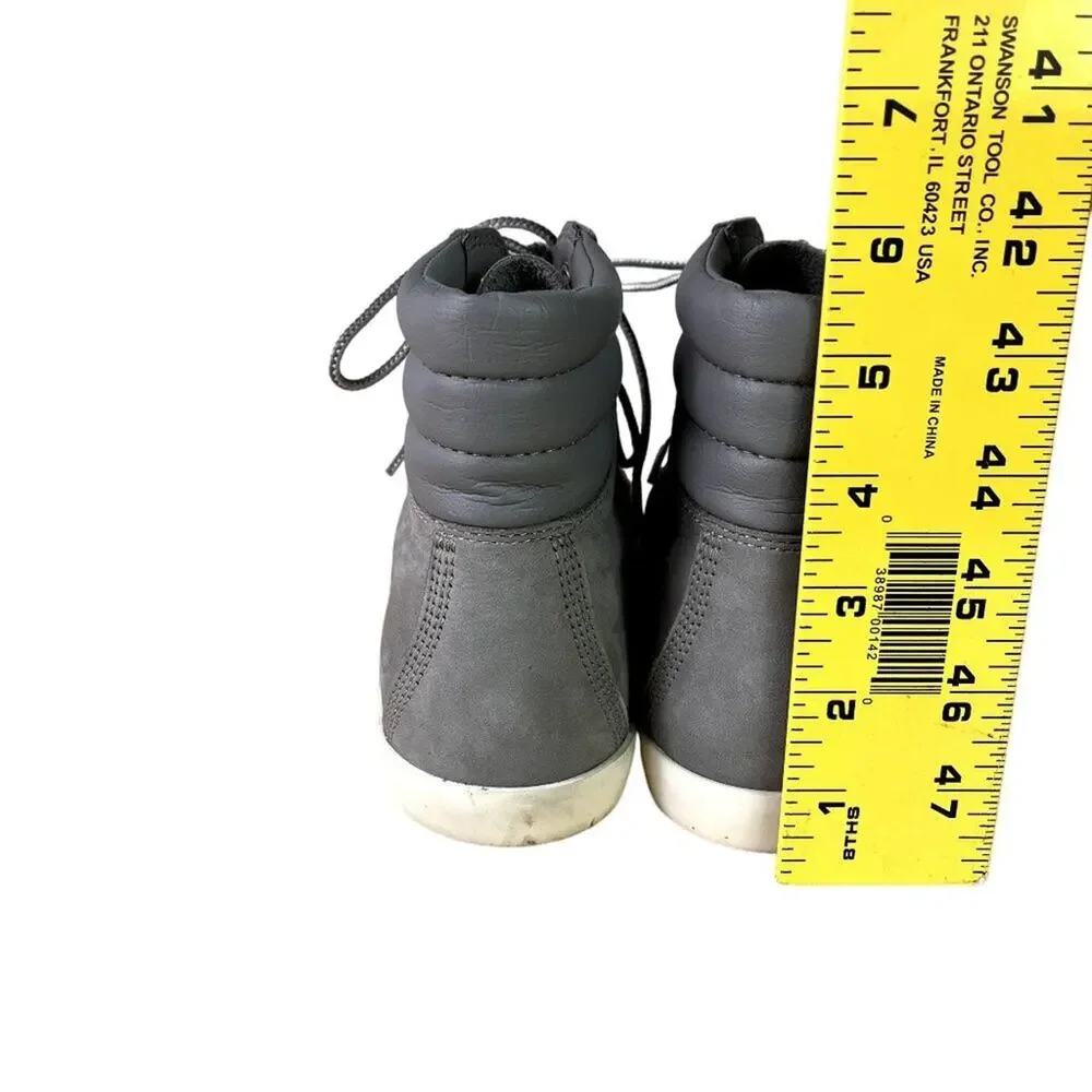 Timberland Sneakers Womens 9 Dausette Gray Nubuck Leather High Top Ortholite